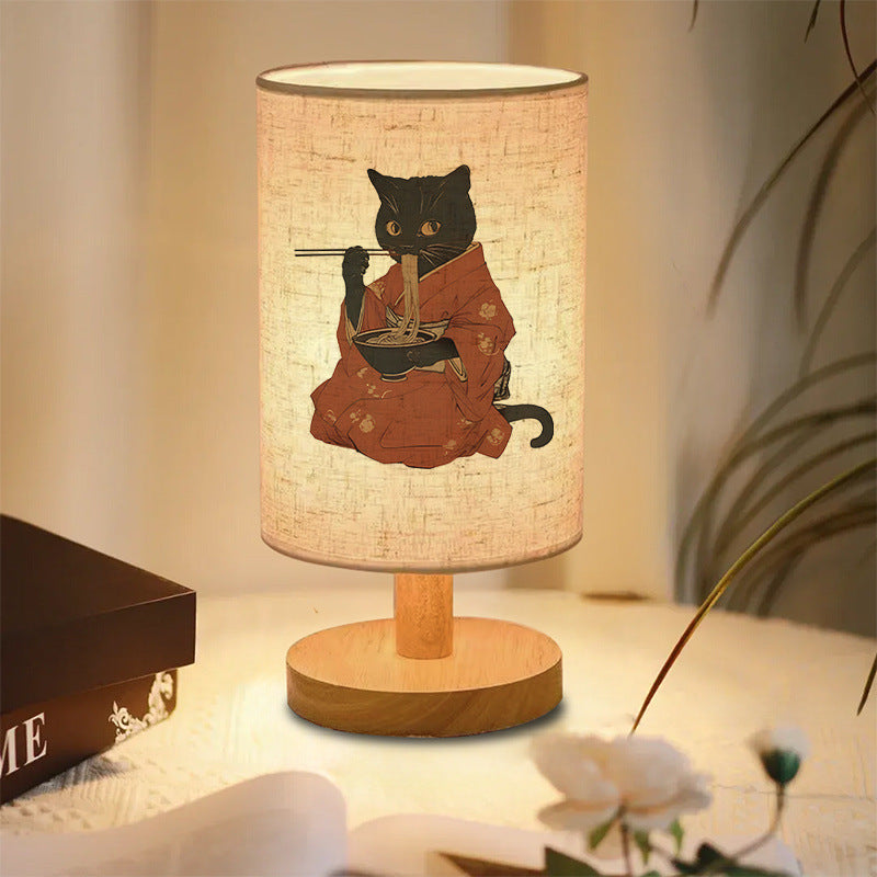 Decorative wooden table lamp