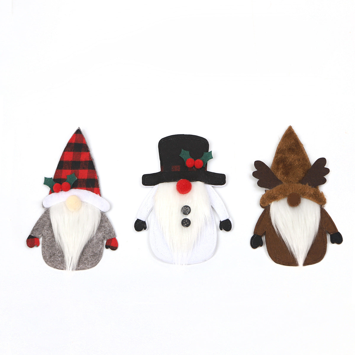 Christmas Decorations Cartoon Santa Claus Doll Knife and Fork Set Dwarf Tableware