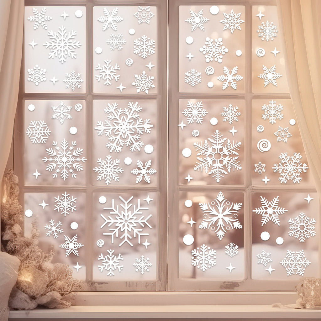 Hot selling Christmas window stickers, glass doors and windows, electrostatic double-sided wall stickers, Christmas peripherals