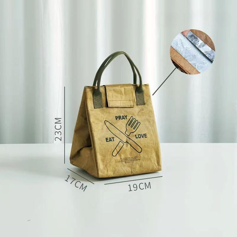 DuPont Paper Kraft Paper Lunch Bag Aluminum Foil Insulation Bag Lunch Box Bag Waterproof Picnic Lunch Box Bag Lunch Box Bag Lunch Bag