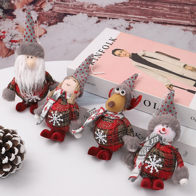 Santa Claus pendant decoration Christmas tree pendant foam cloth standing doll gift