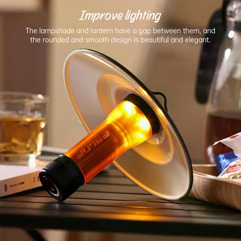 Portable USB Rechargeable Light Bulb Tripod with Waterproof, Ultra-Light Hanging Shade, 3 Modes & 2600mAh Battery