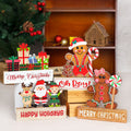 Christmas Decorations Desktop Decorations Christmas Gingerbread Man Biscuit Man Christmas Wooden Ornaments