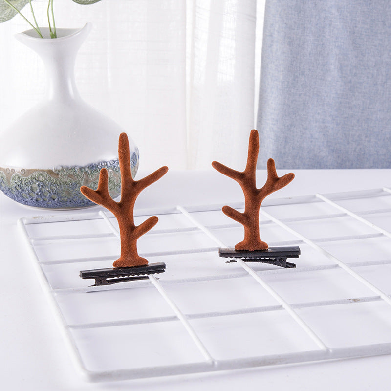 Deer Horn Headwear Hairpin Fairy Christmas Clip Hairpin Photo Taking Hairpin Cute Clip