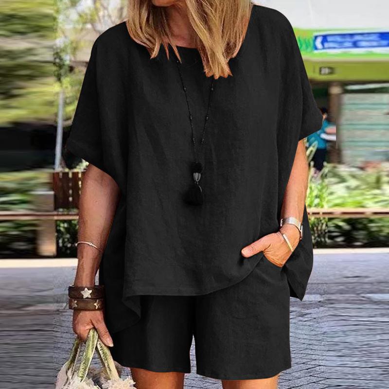 Women's Casual Shirt and Shorts Set