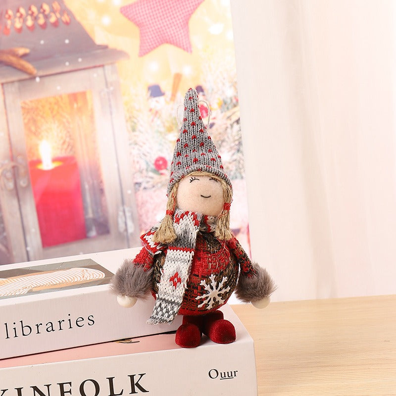 Santa Claus pendant decoration Christmas tree pendant foam cloth standing doll gift