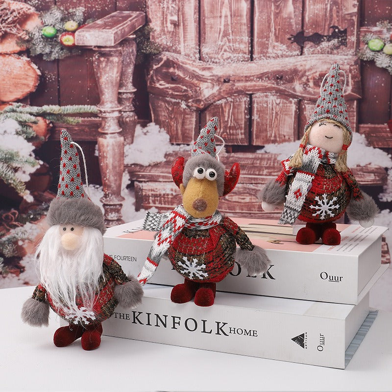 Santa Claus pendant decoration Christmas tree pendant foam cloth standing doll gift