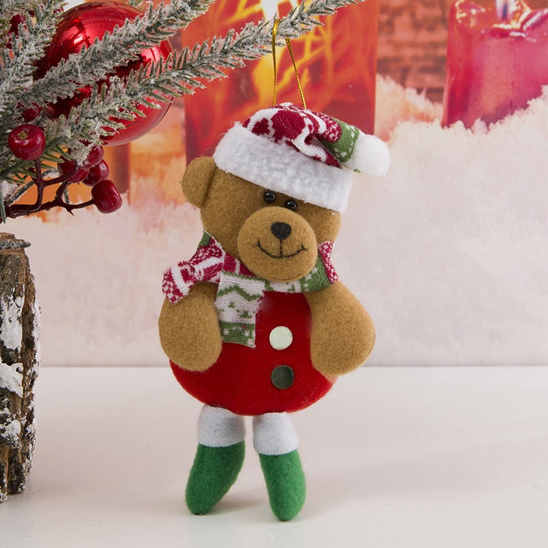 Christmas Pin Small Cloth Fabric Small Pendant Doll Christmas Tree Pendant Christmas Decoration Supplies