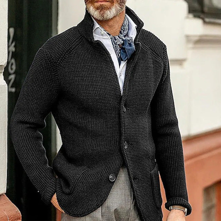 Men's Stand-up Collar Knit Sweater