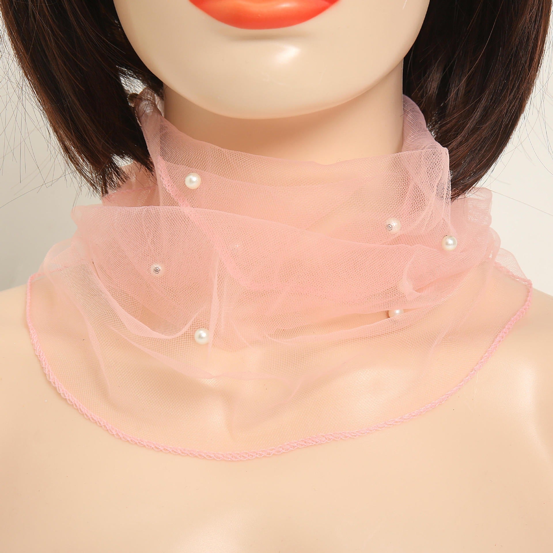 Mesh neck protection fashionable lightweight breathable scarf