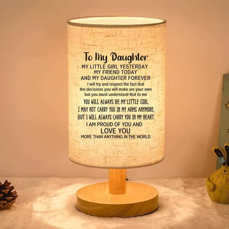 Decorative wooden table lamp