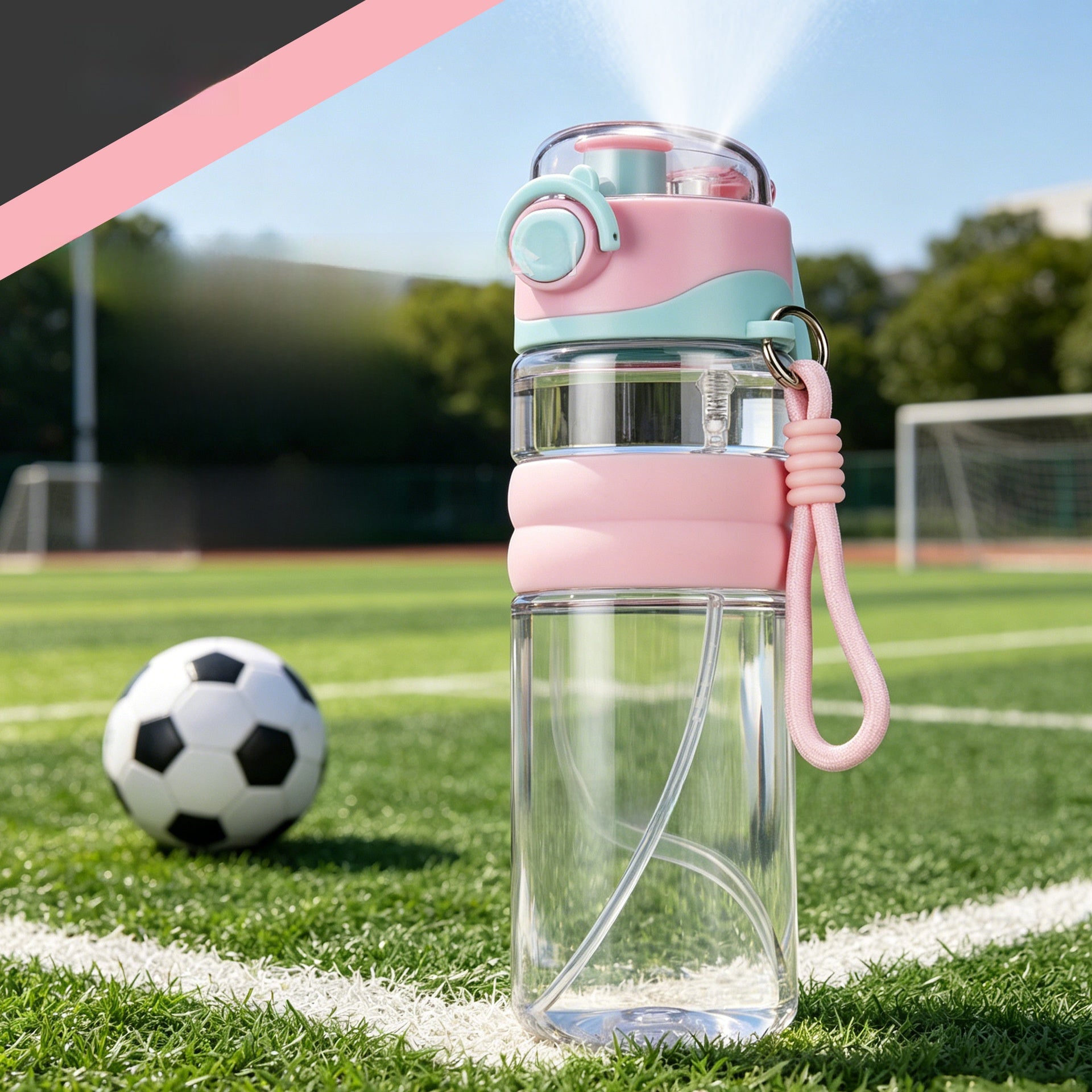 Spray Water Cup with Carrying Rope