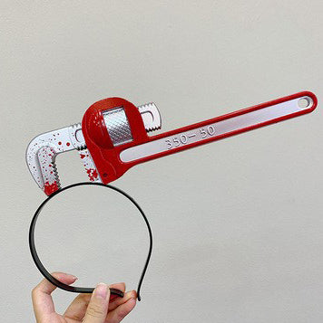 Halloween Hairpin Plastic Simulation Piercing Dish Head Buckle Cosplay Prop Needle Head Hoop