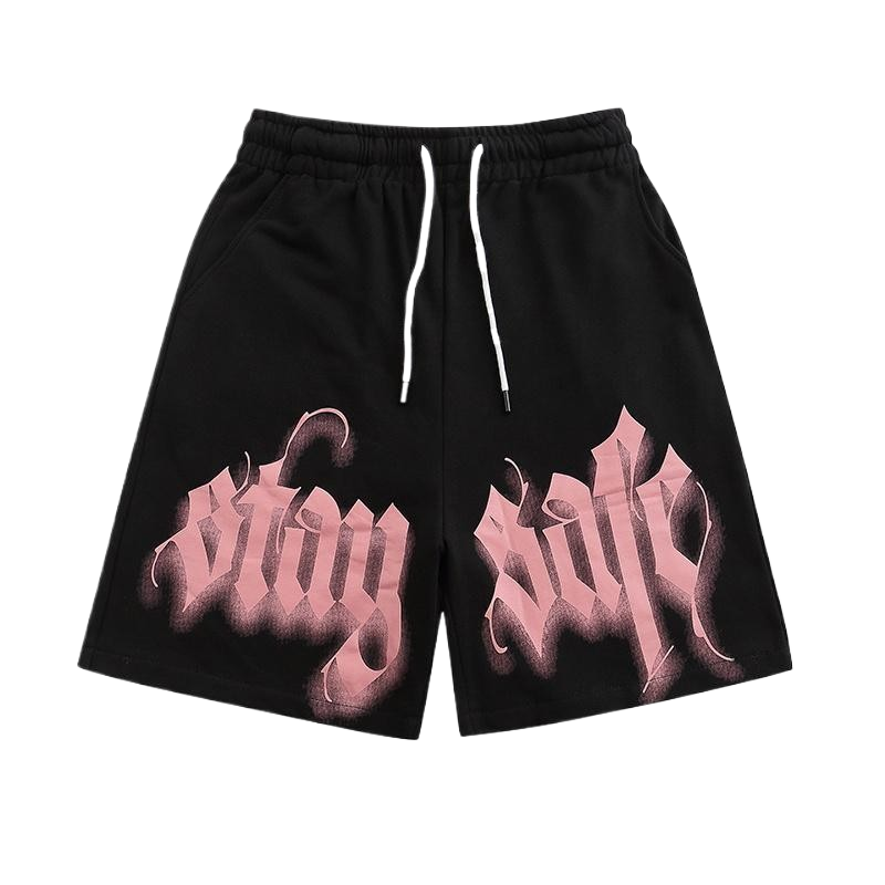 Casual Letter Print Shorts
