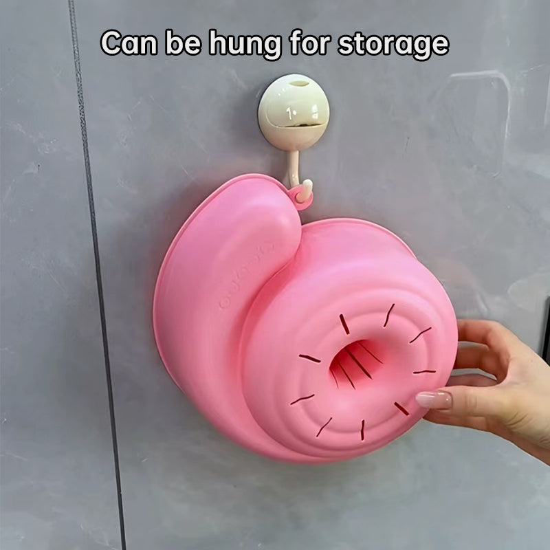 Snail-shaped multi-functional fruit drainer/vegetable washer: automatic rotation, reusable
