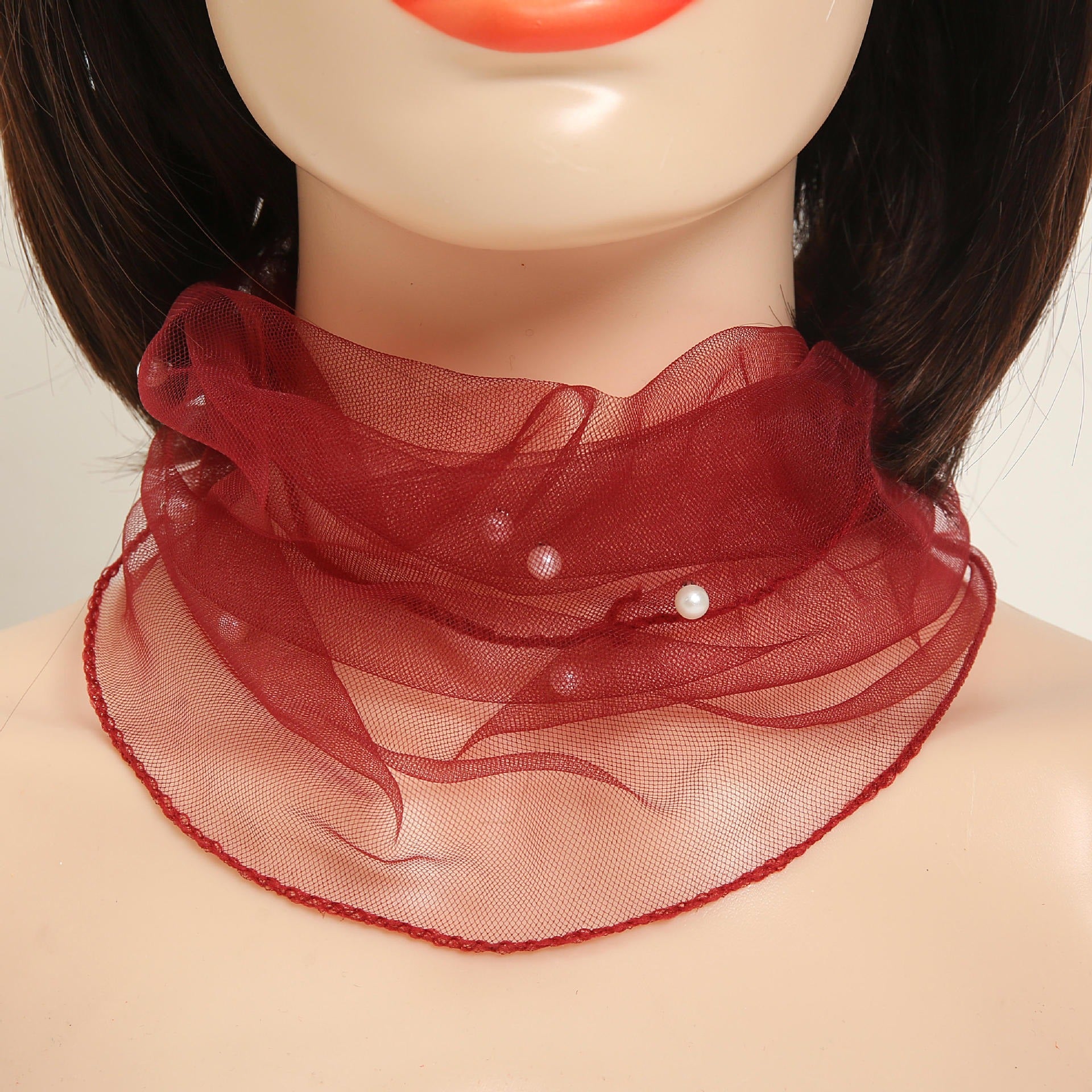 Mesh neck protection fashionable lightweight breathable scarf