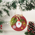 Christmas decorations, flower garlands, door stickers, wooden doorplates, Christmas flower garlands, Santa Claus Christmas pendants