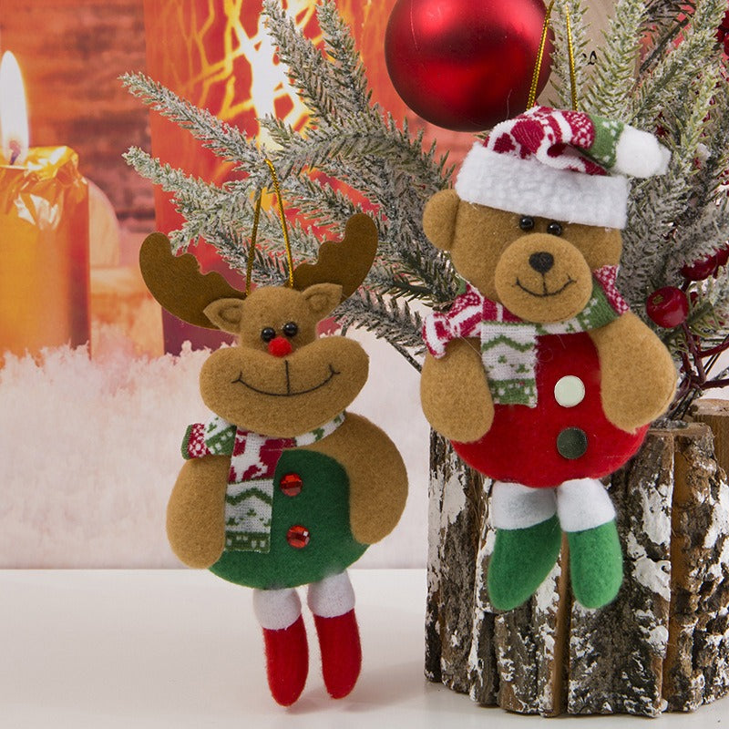 Christmas Pin Small Cloth Fabric Small Pendant Doll Christmas Tree Pendant Christmas Decoration Supplies