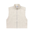 Mens Workwear Vest Stand Collar Zipper Cardigan