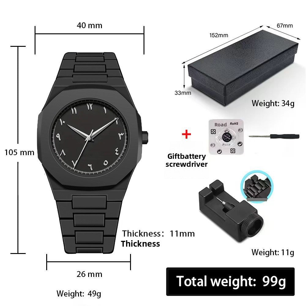 Plastic Quartz Watch, Waterproof Arabic Watch