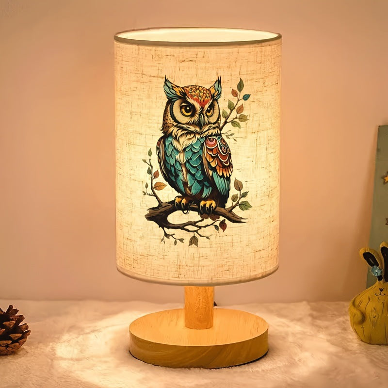 Decorative wooden table lamp