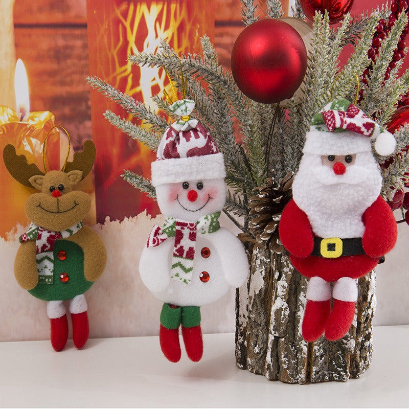 Christmas Pin Small Cloth Fabric Small Pendant Doll Christmas Tree Pendant Christmas Decoration Supplies