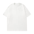 Solid-color basic round-neck T-shirt for couples, worn as an undershirt