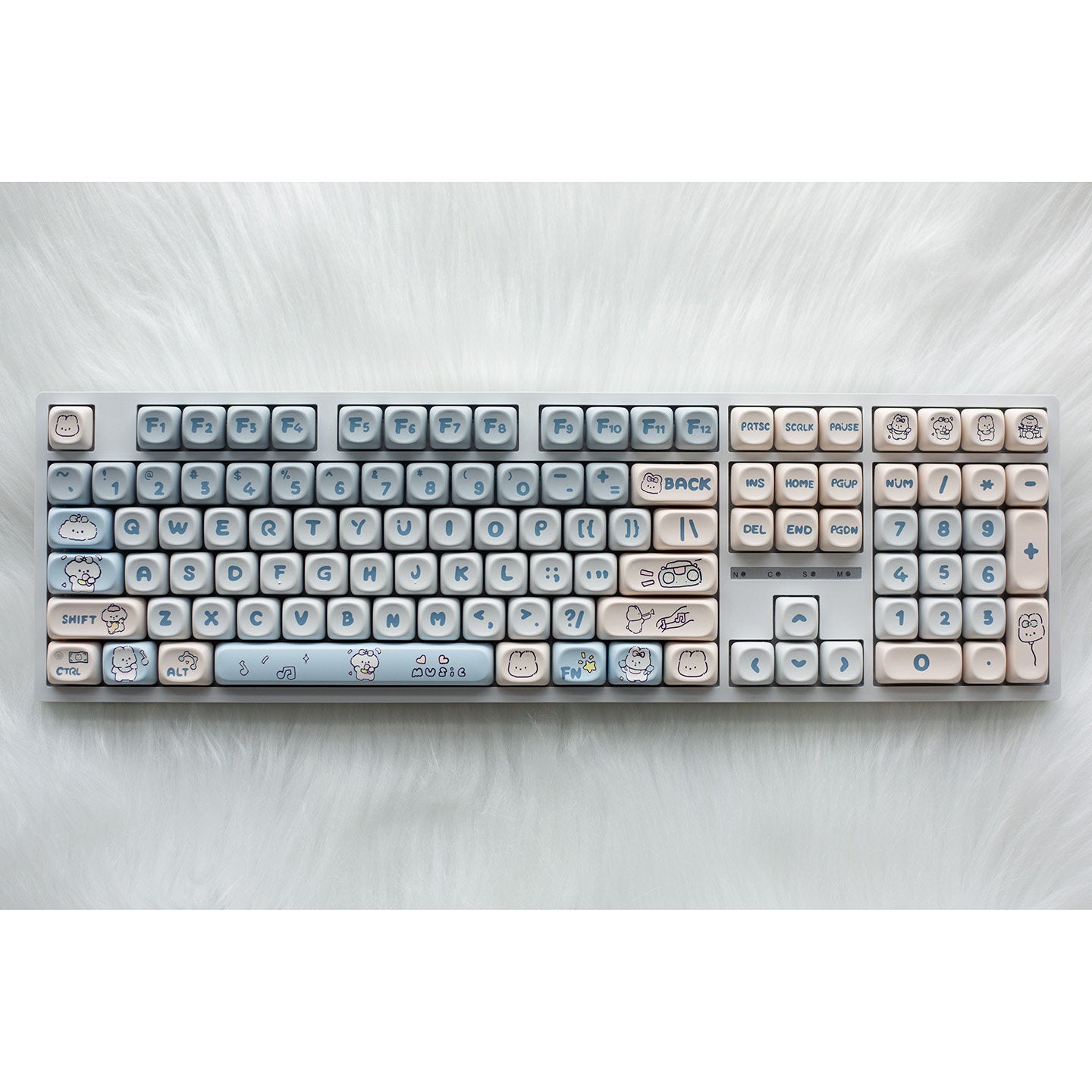 H108 Mechanical Keyboard Wired Wireless Bluetooth Full-Key Anti-Ghosting for Girls Office Gaming Cute Rgb Lighting Silent