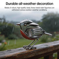 Recycled Spoon & Fork Mockingbird Art - Handmade Stainless Steel Bird Sculpture for Home & Office Decor