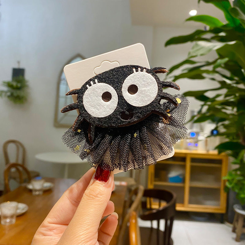 Halloween hair clip, Ghost Festival pumpkin headwear, holiday supplies, mesh, small monster hair clip, funny small gift