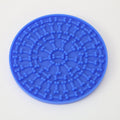 Silicone Feeding Mat with Suction Cup Pet Licking Pad Slow Feeding Mat Anti-Tip Slow Feeding Pad Round Cat Dog Licking Pad