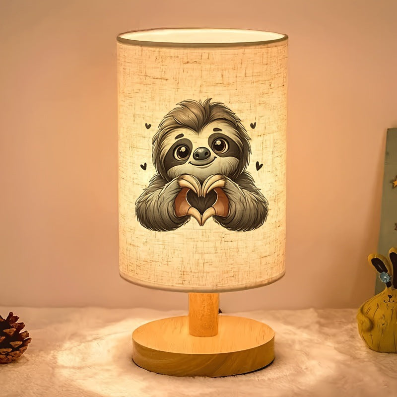Decorative wooden table lamp