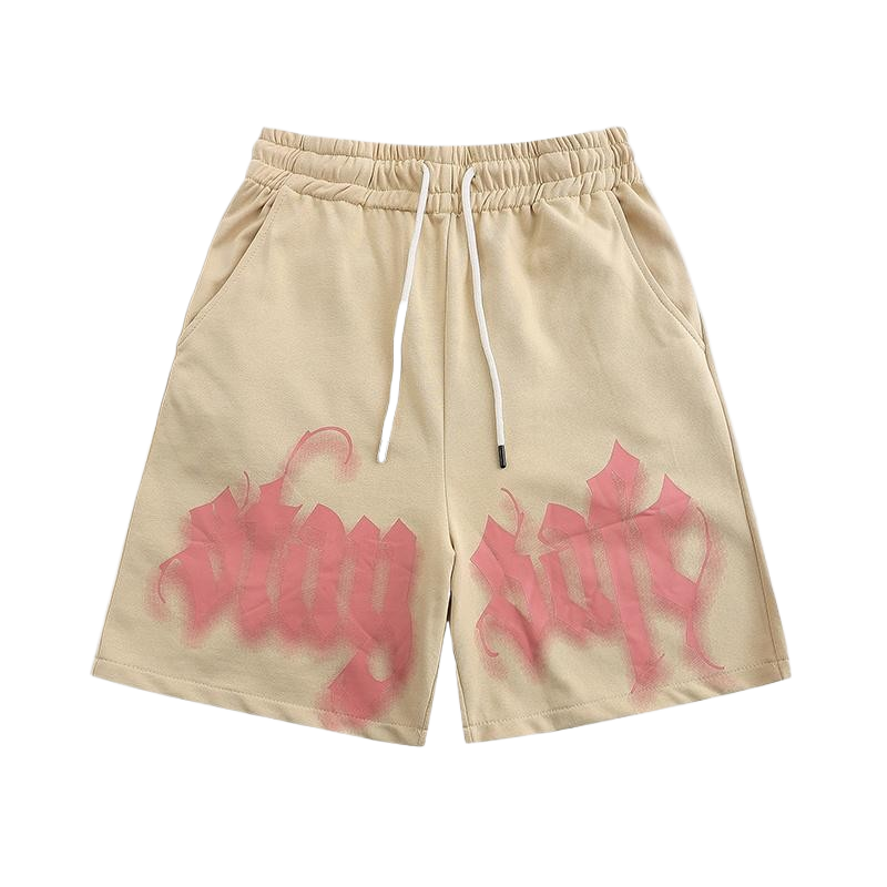 Casual Letter Print Shorts