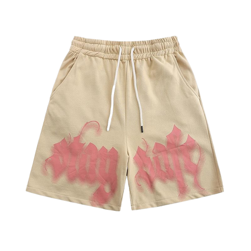 Casual Letter Print Shorts