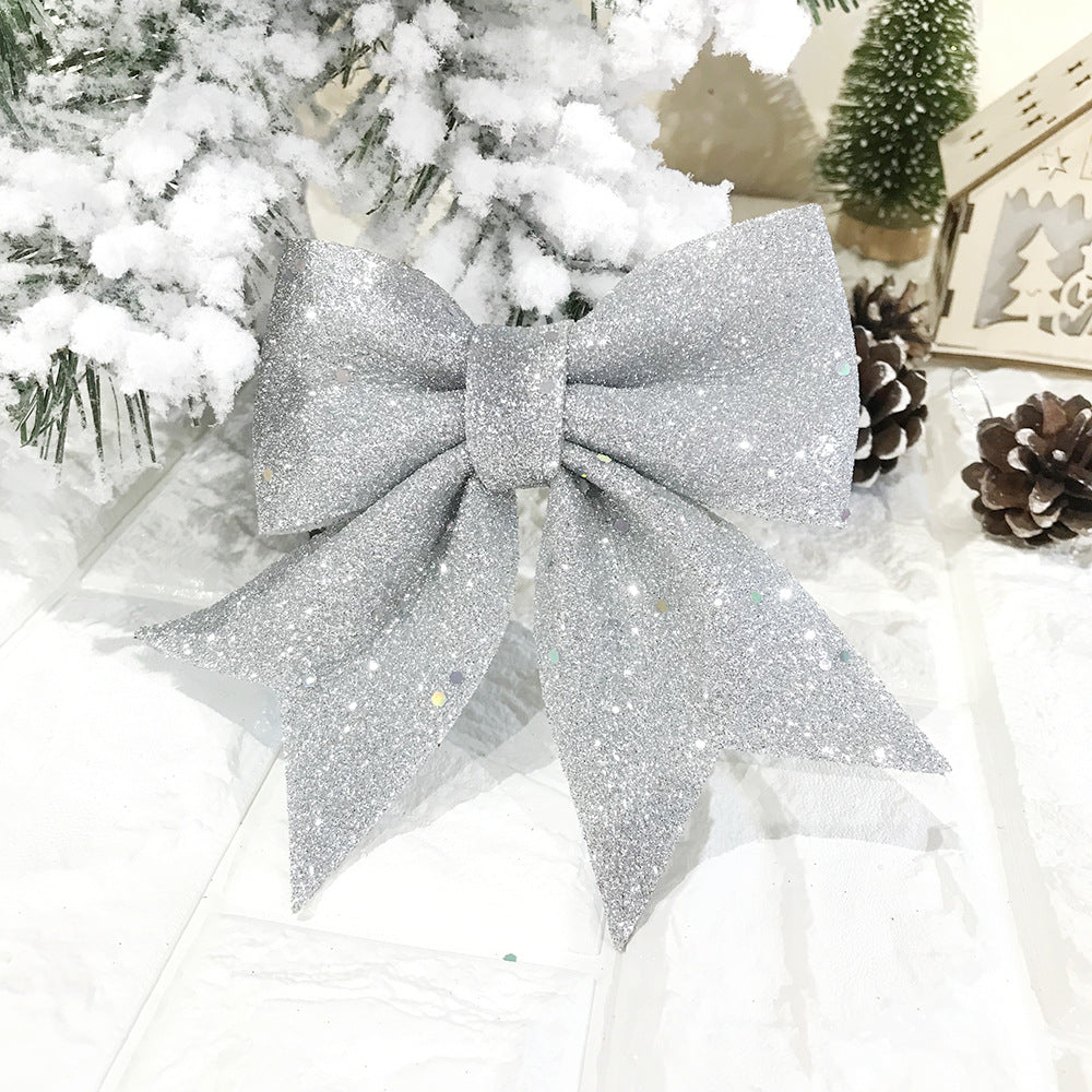 Christmas Bow Pearl Cotton Gold Powder Bow Christmas Tree Pendant Hotel Mall KTV Decoration Supplies
