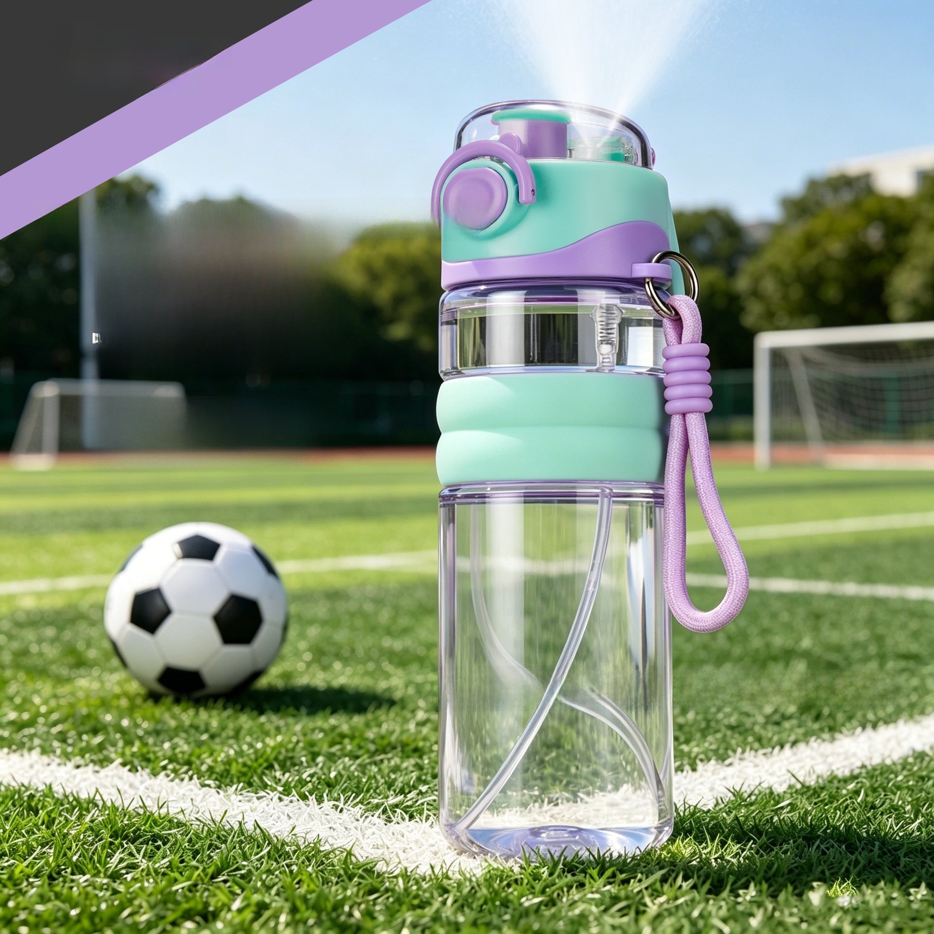 Spray Water Cup with Carrying Rope