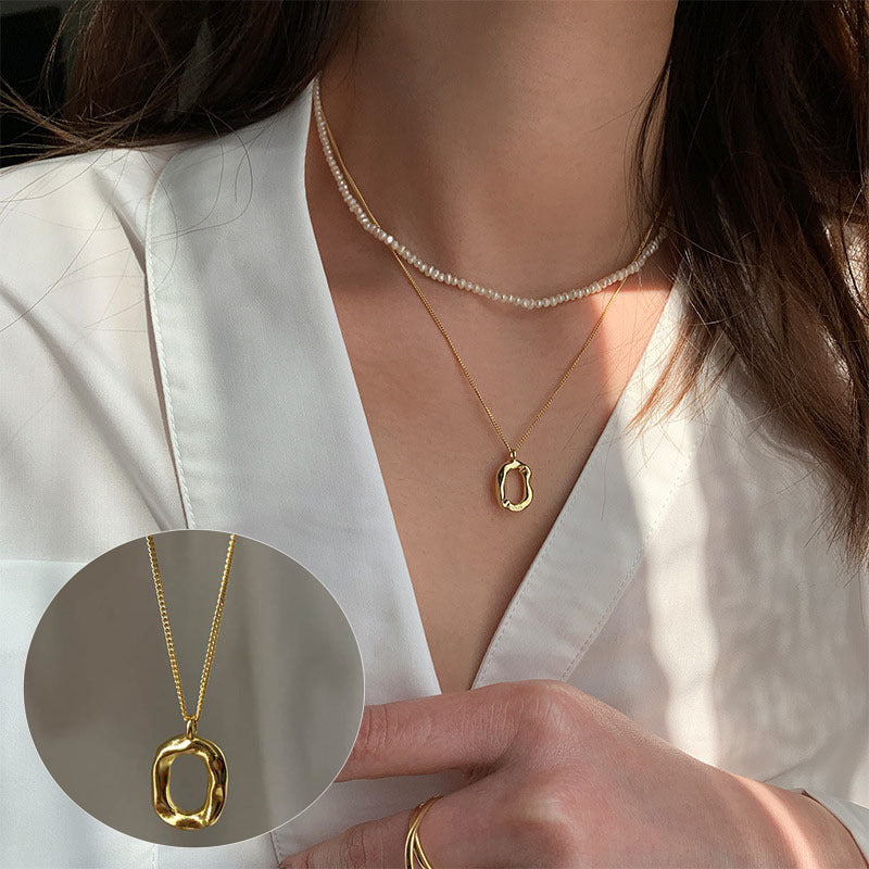 Elegant Water Drop Copper Necklace