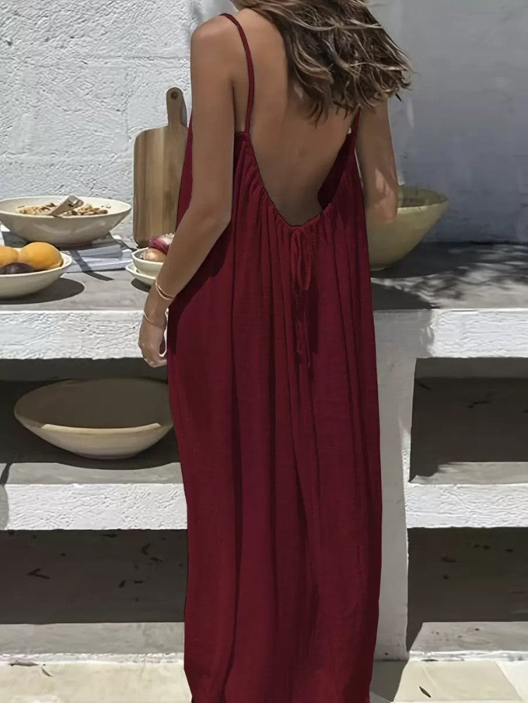 Womens Backless Loungewear Dress