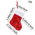 Glitter Plush White Edge Glitter Christmas Socks Decoration Festival Christmas Tree Candy Bag Pendant Christmas Gift Bag