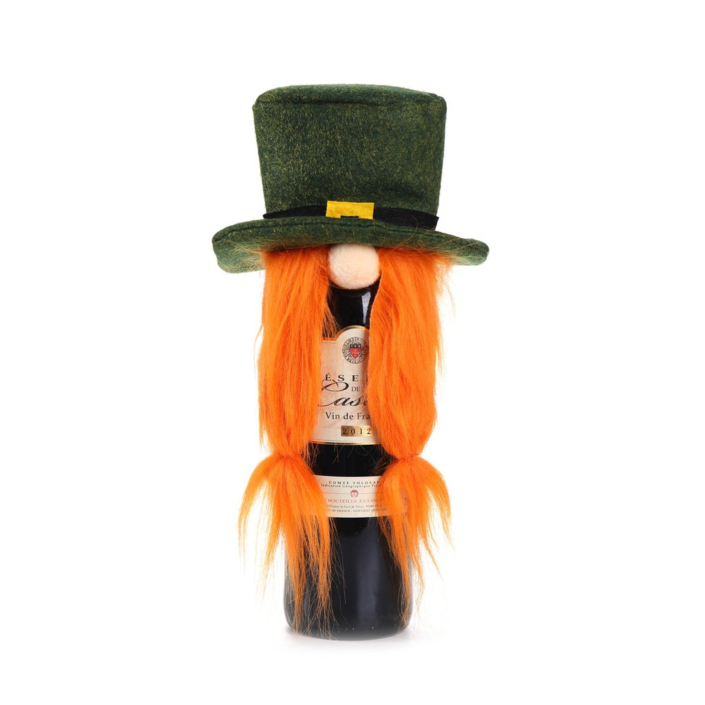 Christmas Decoration Rudolf Faceless Doll Wine Bottle Set Santa Claus Wine Bag Restaurant Holiday Dress Up