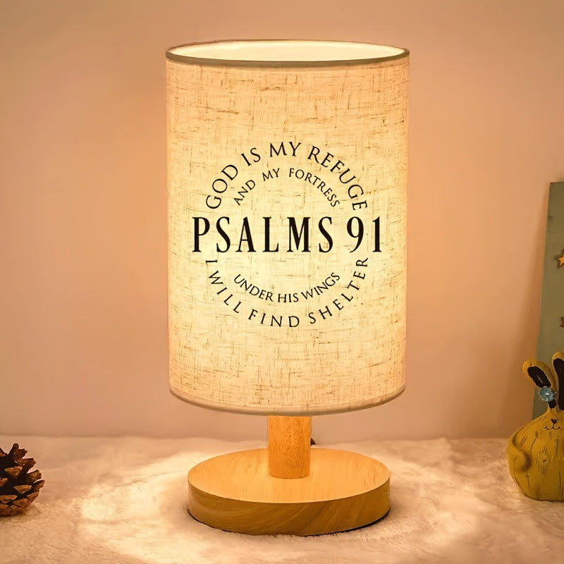 Decorative wooden table lamp