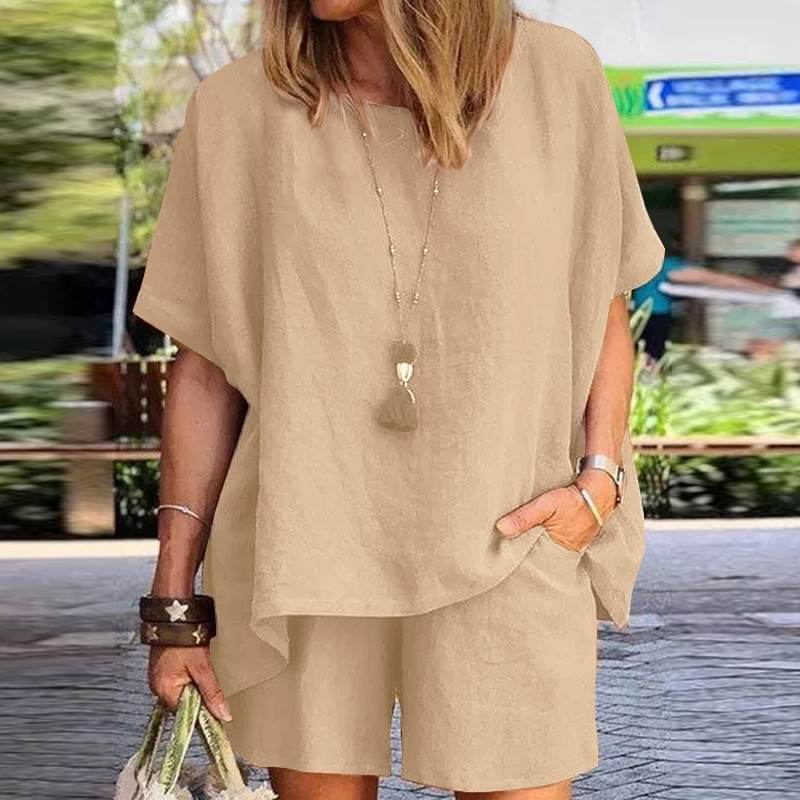 Women's Casual Shirt and Shorts Set