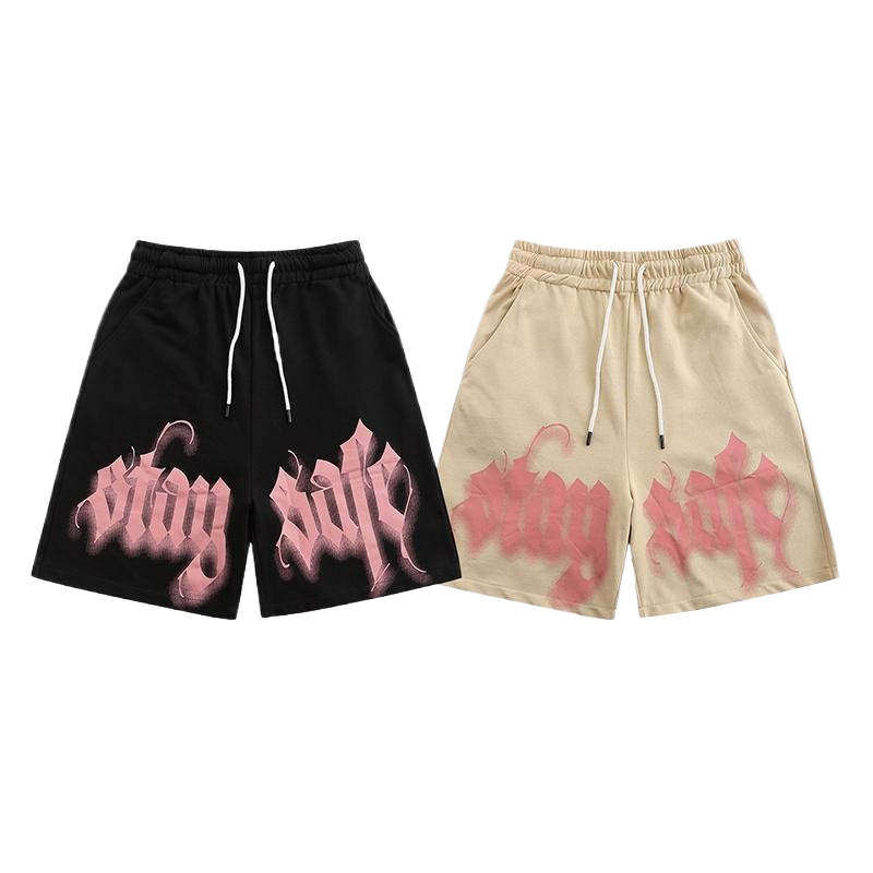 Casual Letter Print Shorts