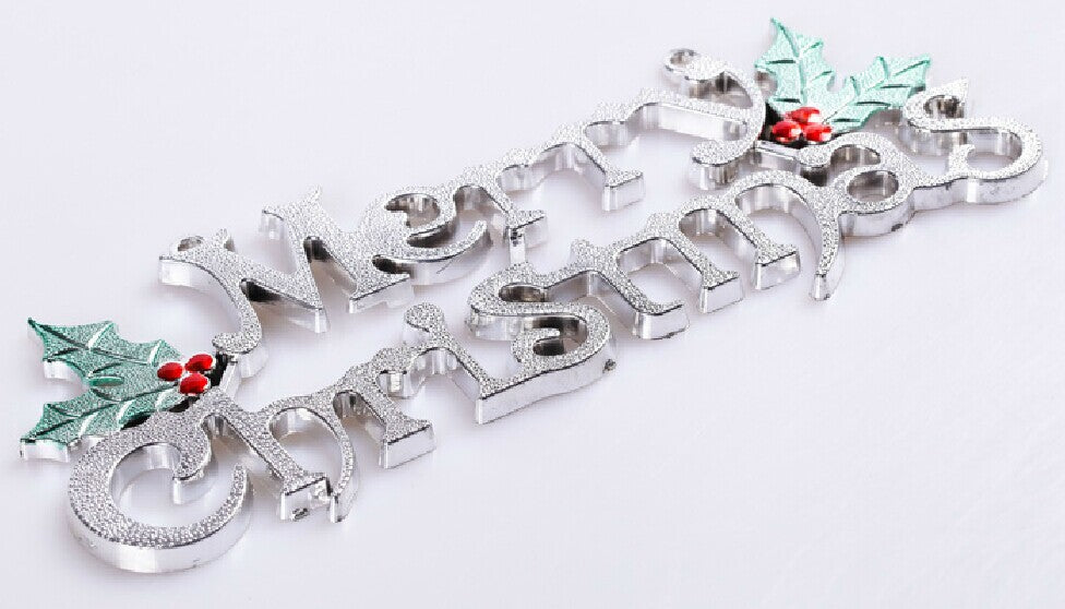 Christmas 14-60cm Three-Dimensional English Decorative Sign English Letter Sign Christmas Tree Decorative Sign Letter Pendant