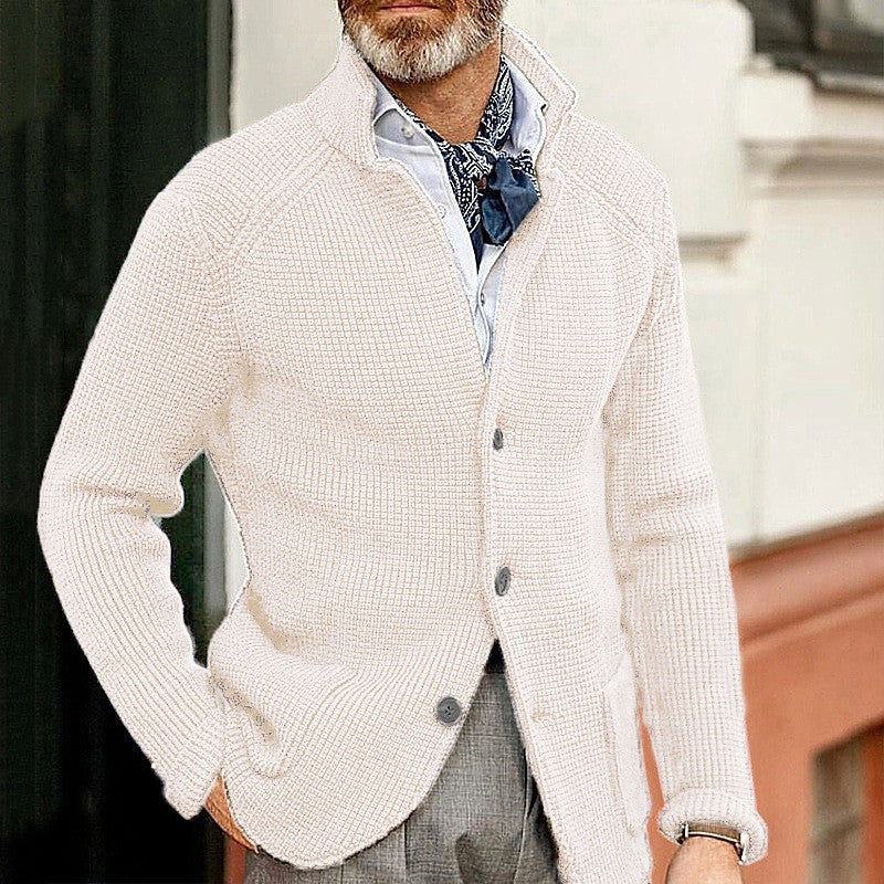 Men's Stand-up Collar Knit Sweater