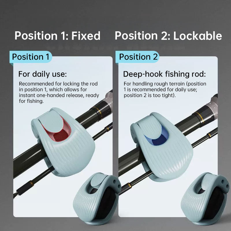 Universal Fishing Rod Holder: Multi-Function Binder Clip with Double Lock, Sponge Pad – for Lure/Sea Rods, Table Storage