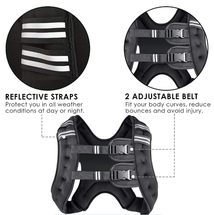 Adjustable Weighted Vest Set, Invisible Weight Training Gear for Running, Fitness Leg Weights Sand Bags for Full Body Workout