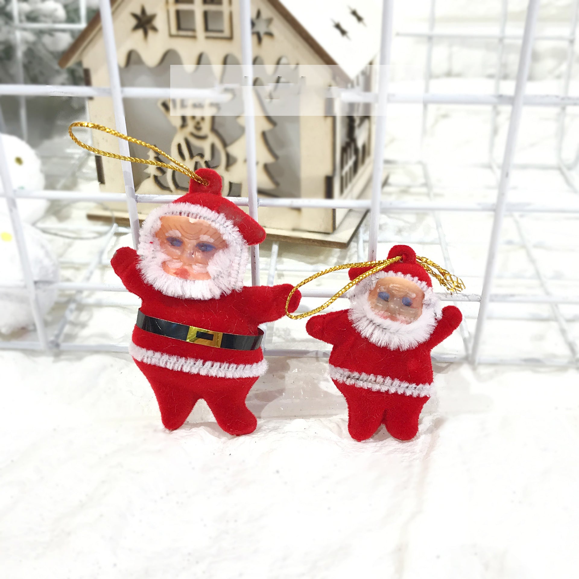 Santa Claus Apron Gold Dust Santa Claus Christmas Tree Hanging Festive Daily Necessities