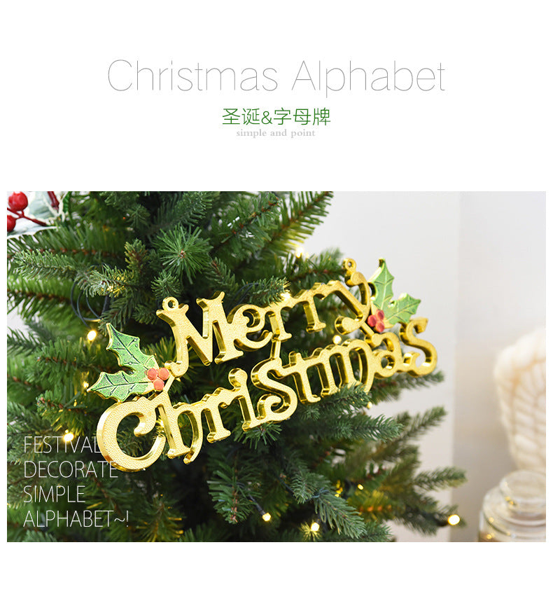 Christmas 14-60cm Three-Dimensional English Decorative Sign English Letter Sign Christmas Tree Decorative Sign Letter Pendant