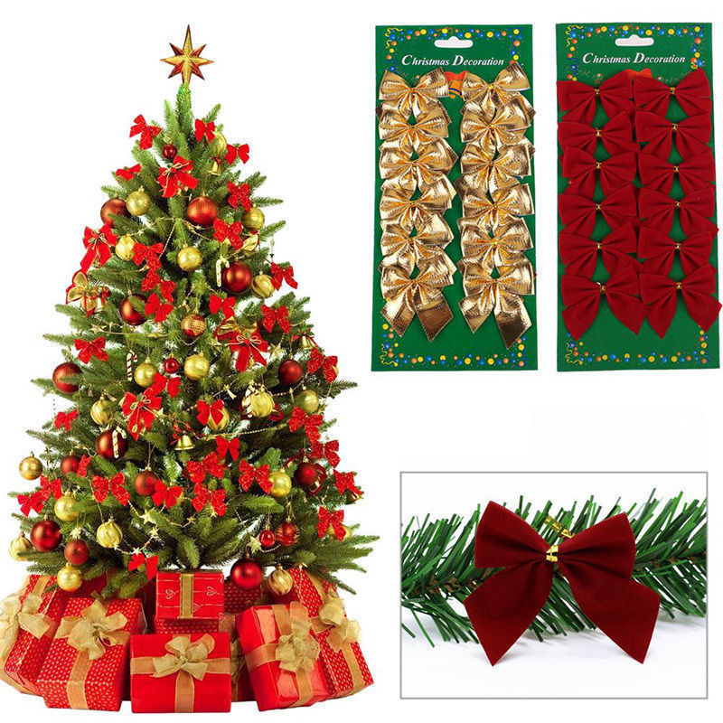 Christmas Tree Bow Decorations Christmas Gifts Holiday Party Decorations